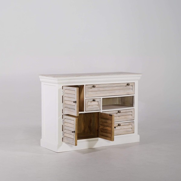 Buffet blanc en bois naturel - Sea side