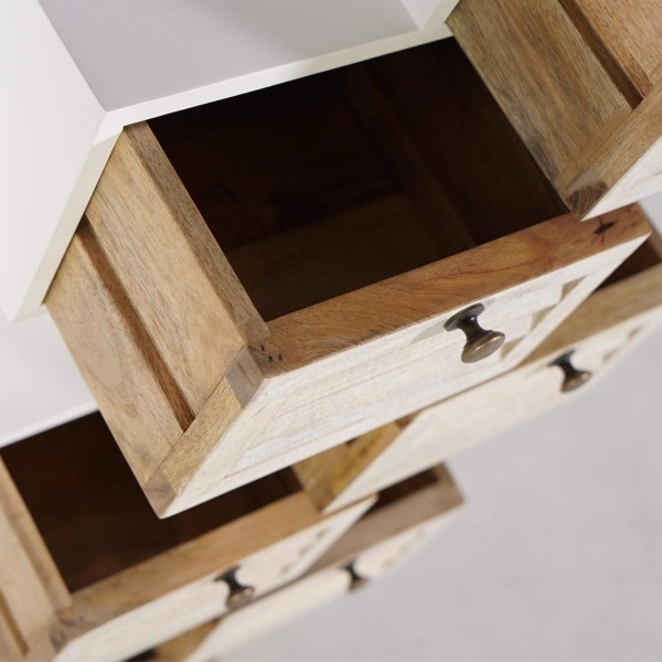 Meuble de rangement blanc en bois naturel - Sea side