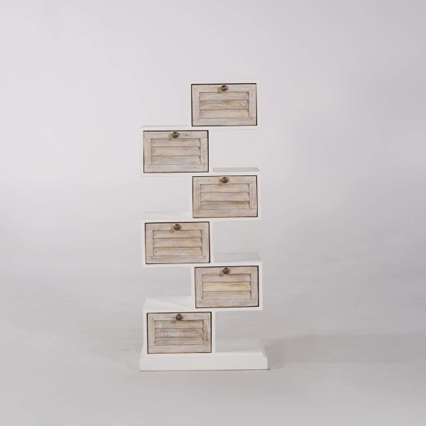 Meuble de rangement blanc en bois naturel - Sea side