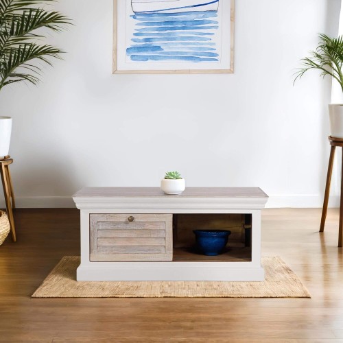 Table basse en bois blanc...