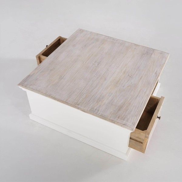 Table basse en bois blanc naturel - Sea side