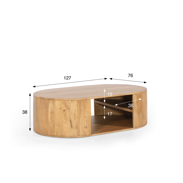 Table basse en bois massif - Timea