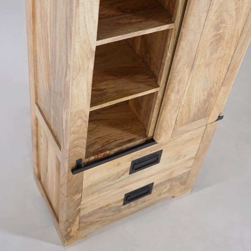 Bibliothèque industrielle en bois massif - Paris