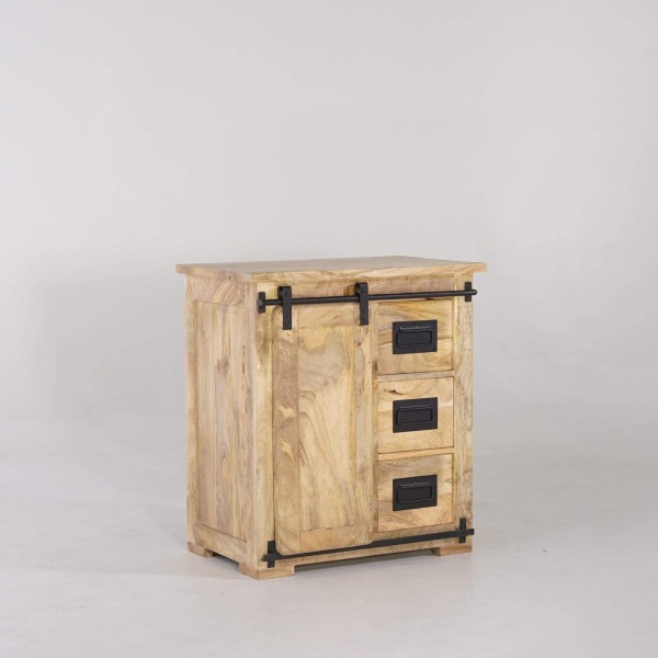 Bahut industriel en bois massif 70 cm - Paris