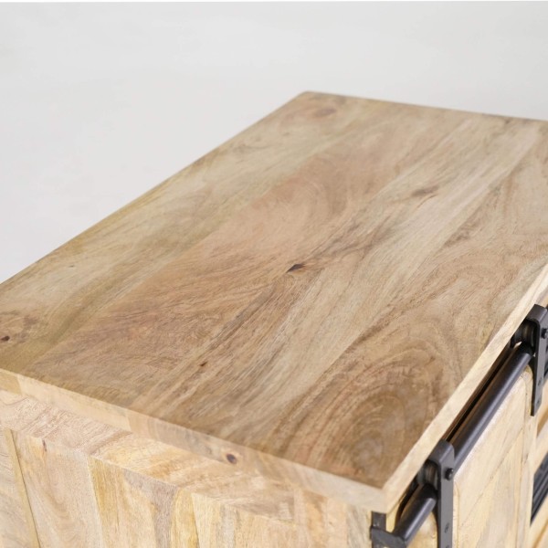 Bahut industriel en bois massif 70 cm - Paris