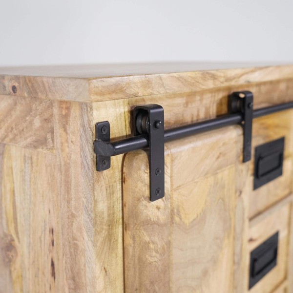 Bahut industriel en bois massif 70 cm - Paris