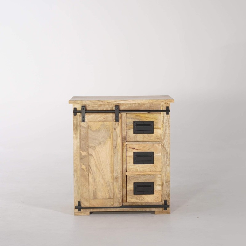 Bahut industriel en bois massif 70 cm - Paris
