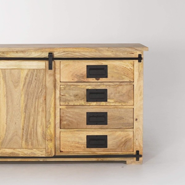 Meuble sous vasques bois et métal - Paris