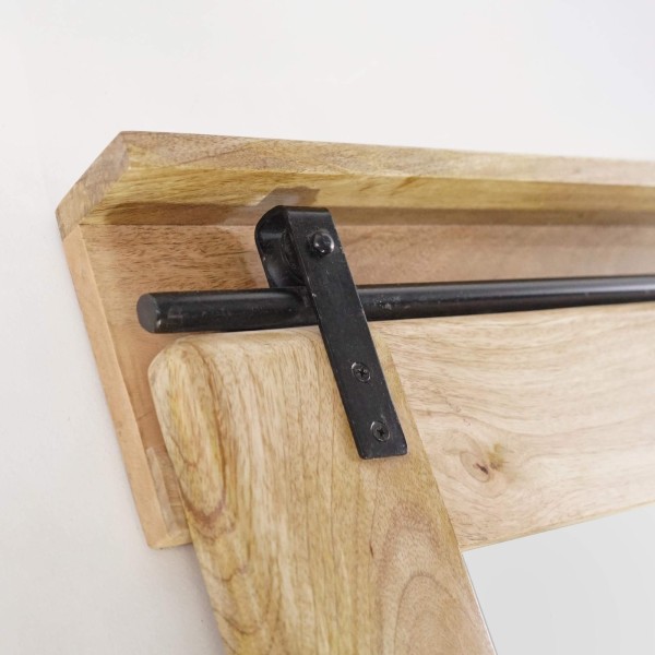 Miroir de salle de bain bois et métal 80 cm - Paris