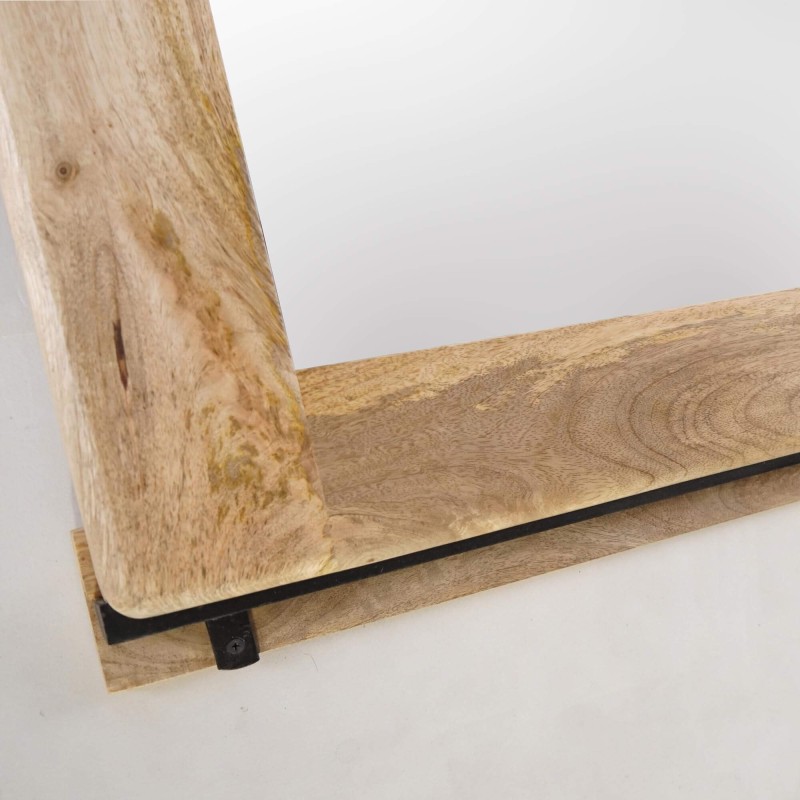 Miroir de salle de bain bois et métal 80 cm - Paris