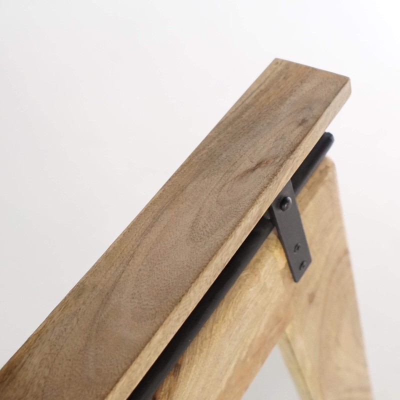 Miroir de salle de bain bois et métal 80 cm - Paris