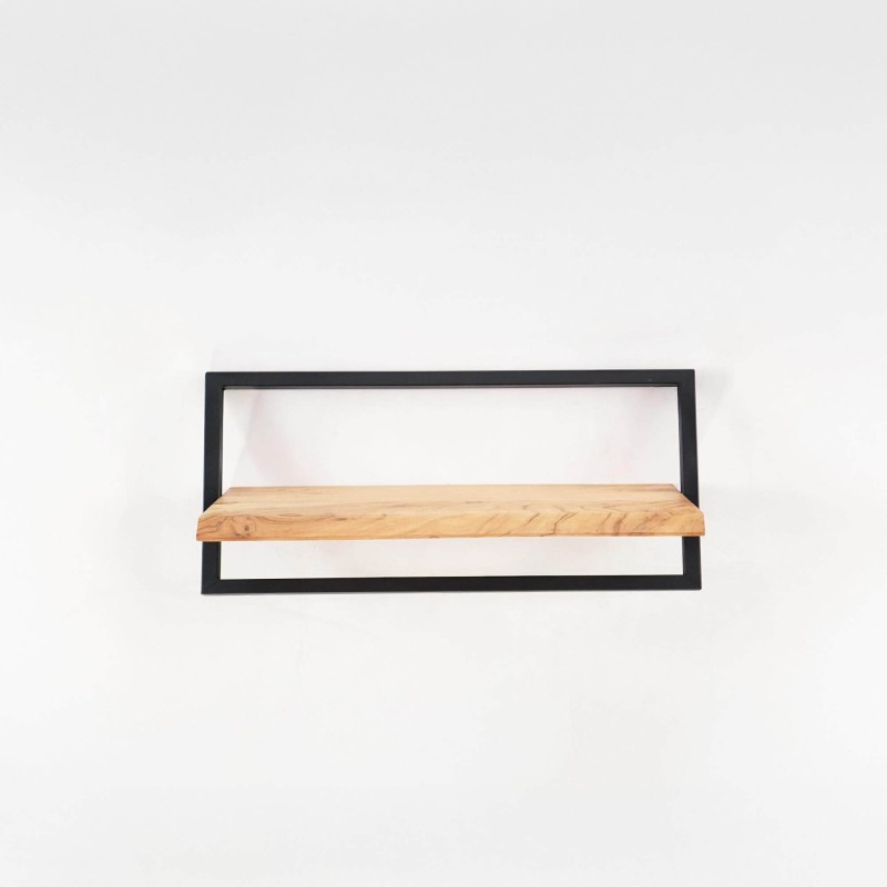 Etagère murale 60 cm bois et metal - Inclined