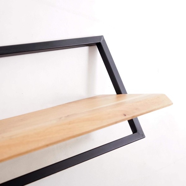 Etagère murale 60 cm bois et metal - Inclined