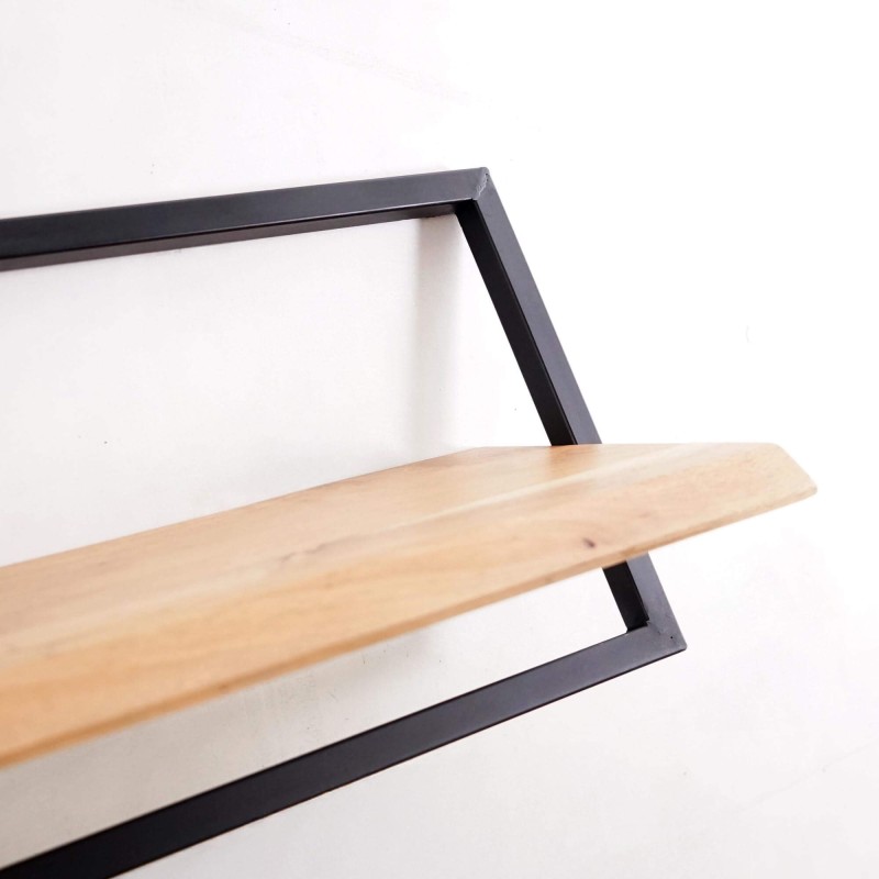 Etagère murale 100 cm bois et metal - Inclined