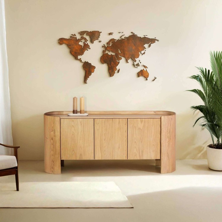 Enfilade en chêne massif 3 portes 165 cm - Lago