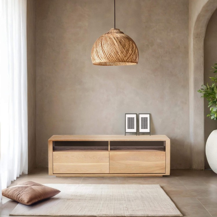 Meuble TV en chêne massif 140 cm - Yseult