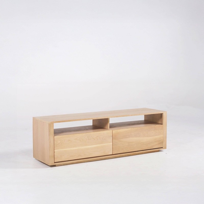Meuble TV en chêne massif 140 cm - Yseult