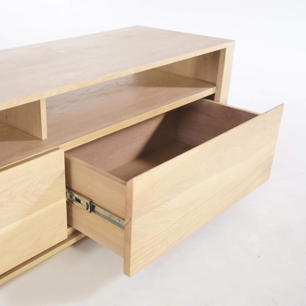Meuble TV en chêne massif 140 cm - Yseult