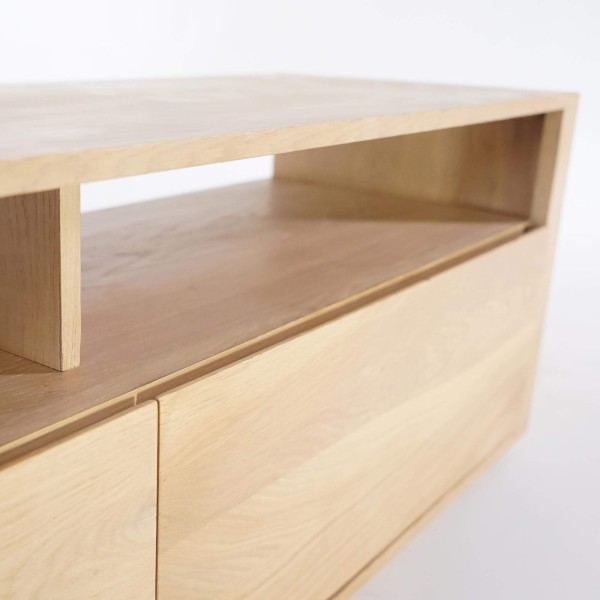Meuble TV en chêne massif 140 cm - Yseult