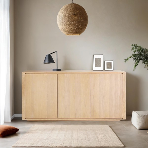 Bahut en chêne massif 3 portes 160 cm - Yseult
