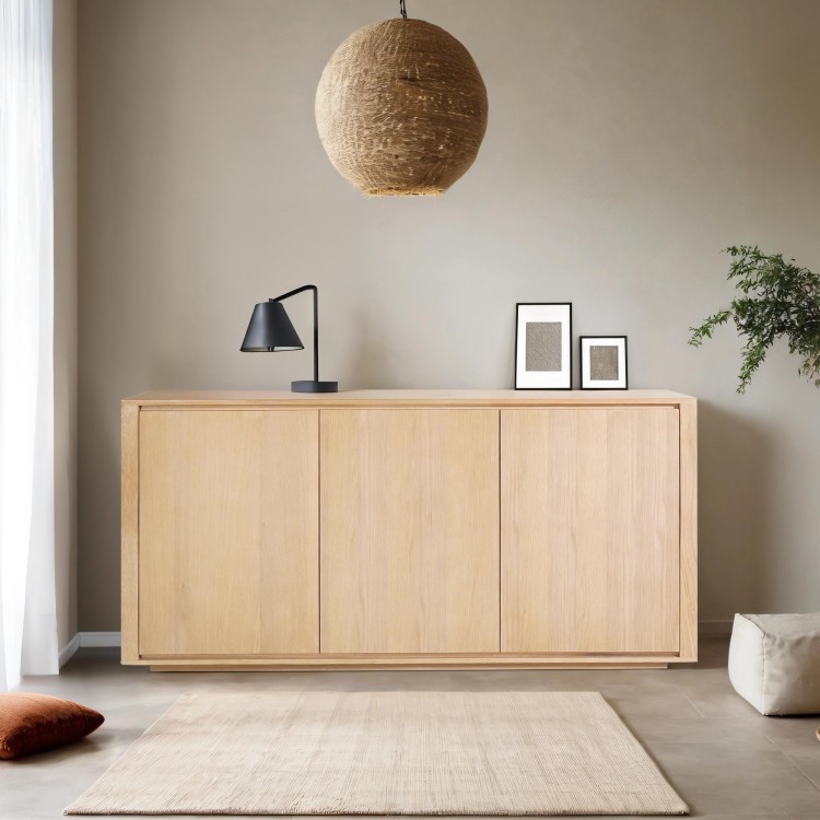 Bahut en chêne massif 3 portes 160 cm - Yseult