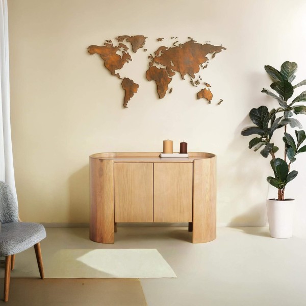 Buffet en chêne massif 2 portes 110 cm - Lago