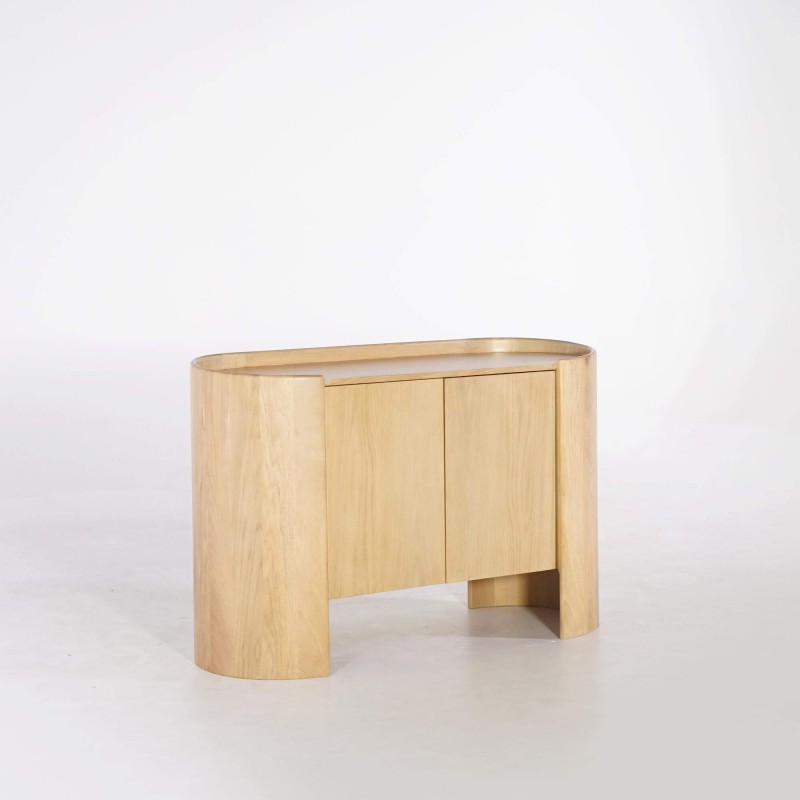 Buffet en chêne massif 2 portes 110 cm - Lago