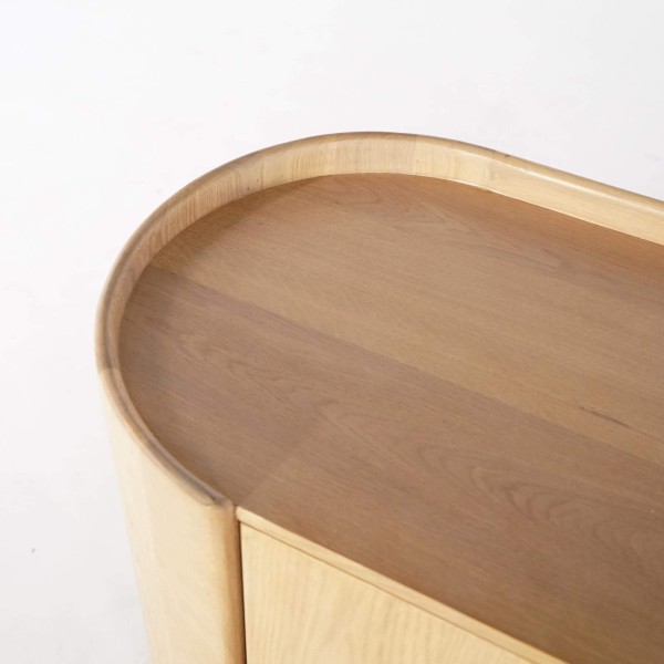 Buffet en chêne massif 2 portes 110 cm - Lago