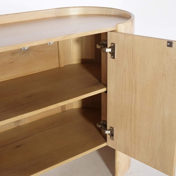 Buffet en chêne massif 2 portes 110 cm - Lago