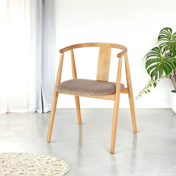 Chaise de salle à manger en chêne naturel - Relate