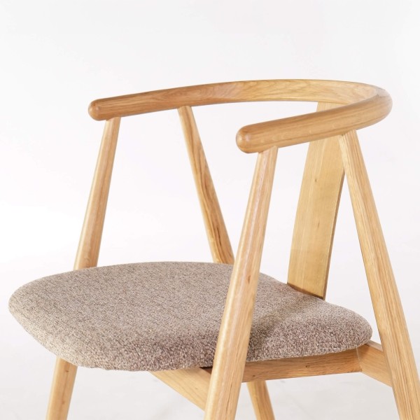 Chaise de salle à manger en chêne naturel - Relate