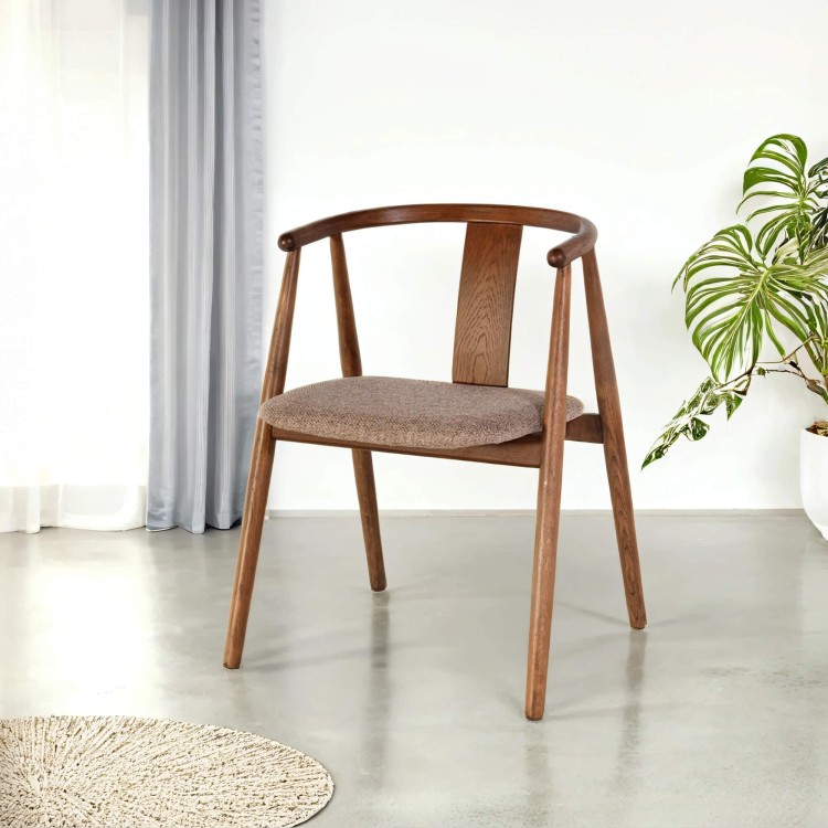 Chaise de salle à manger en chêne massif - Relate