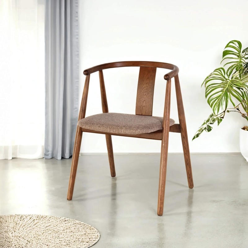 Chaise de salle à manger en chêne massif - Relate