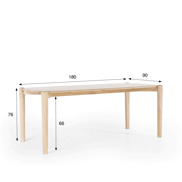 Table à manger en chêne massif 180 cm