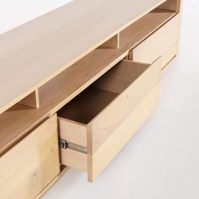 Meuble TV en chêne naturel 200 cm - Yseult