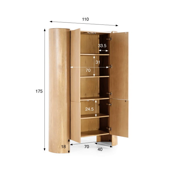 Armoire buffet en chêne massif - Lago