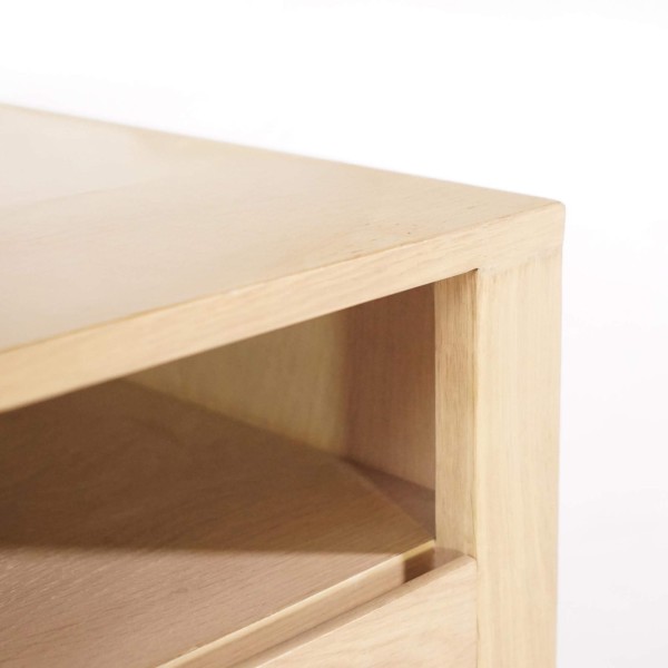 Table de salon en chêne massif 120 cm - Yseult