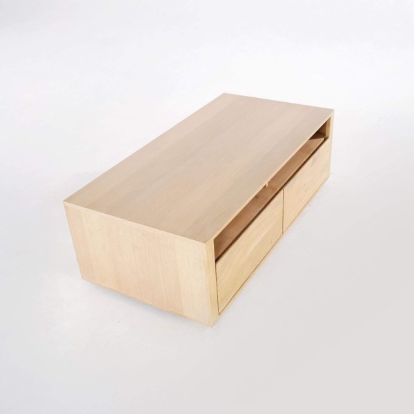 Table de salon en chêne massif 120 cm - Yseult