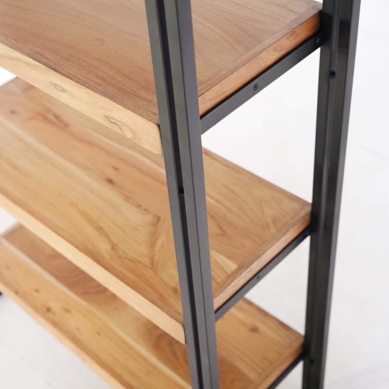 Colonne de rangement en bois massif et métal 90 x 180 - Liverpool