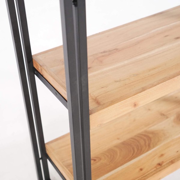 Colonne de rangement en bois massif et métal 90 x 180 - Liverpool