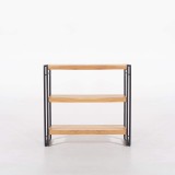Etagère basse en bois massif et métal - Liverpool