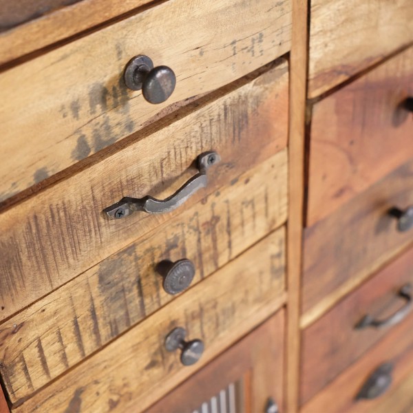 Meuble de rangement en bois massif recyclé