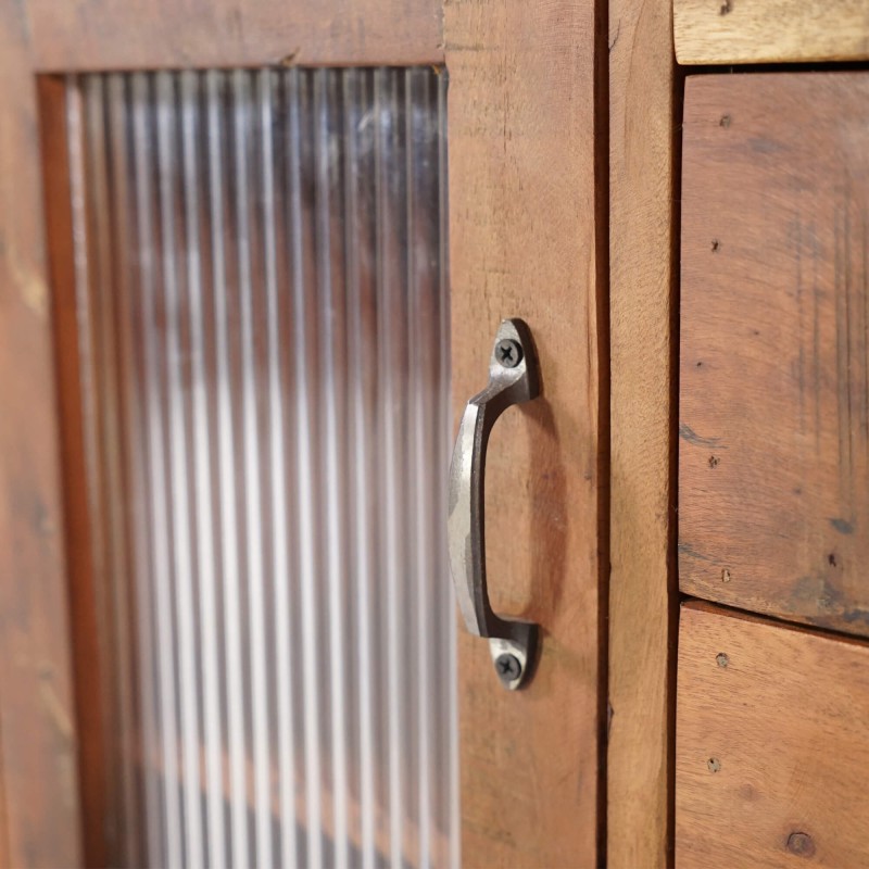 Meuble de rangement en bois massif recyclé