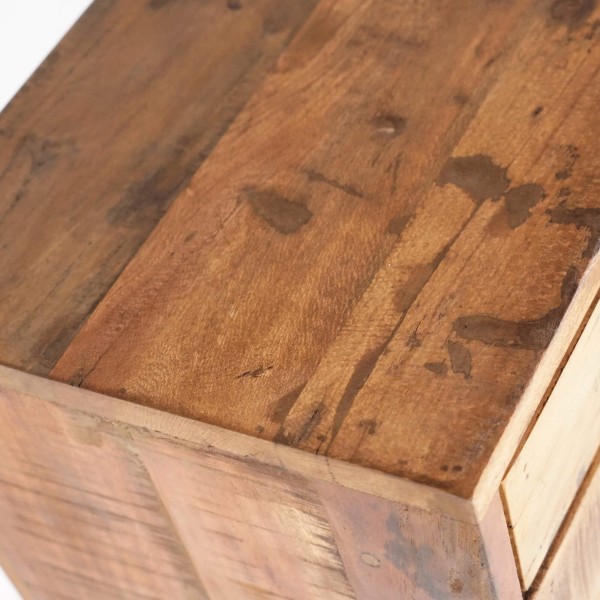 Meuble de rangement en bois massif recyclé