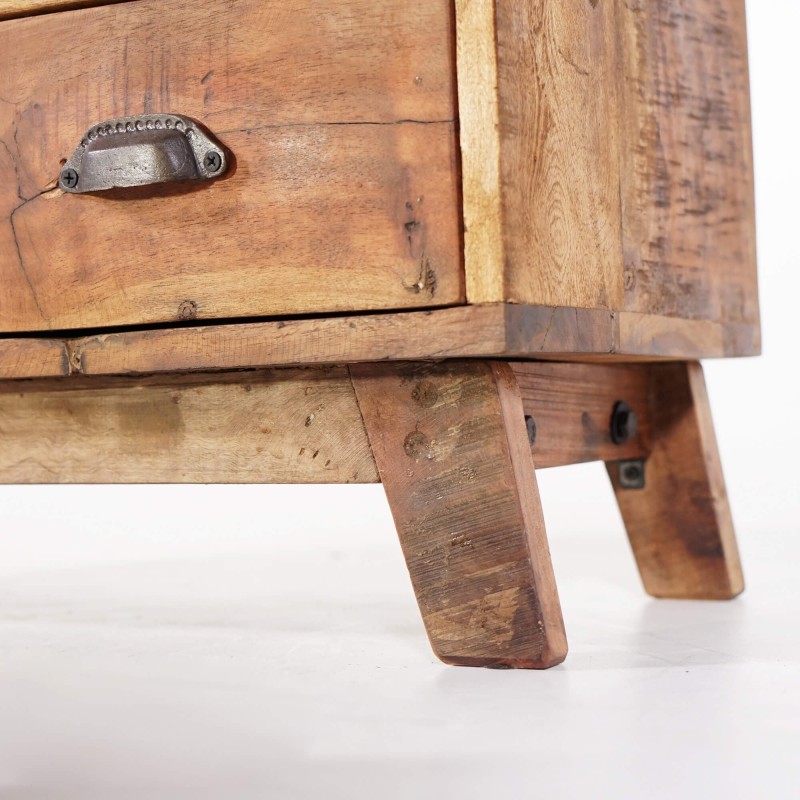Meuble de rangement en bois massif recyclé