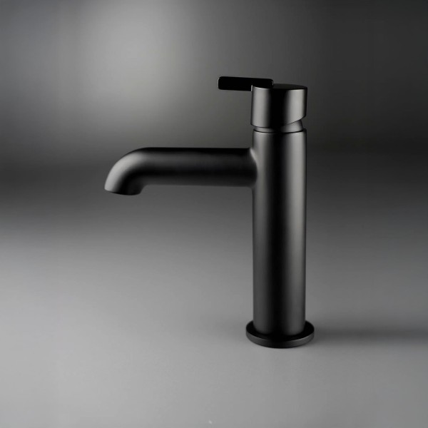 Robinet mitigeur thermostatique pour lavabo de salle de bain Silia, Nero