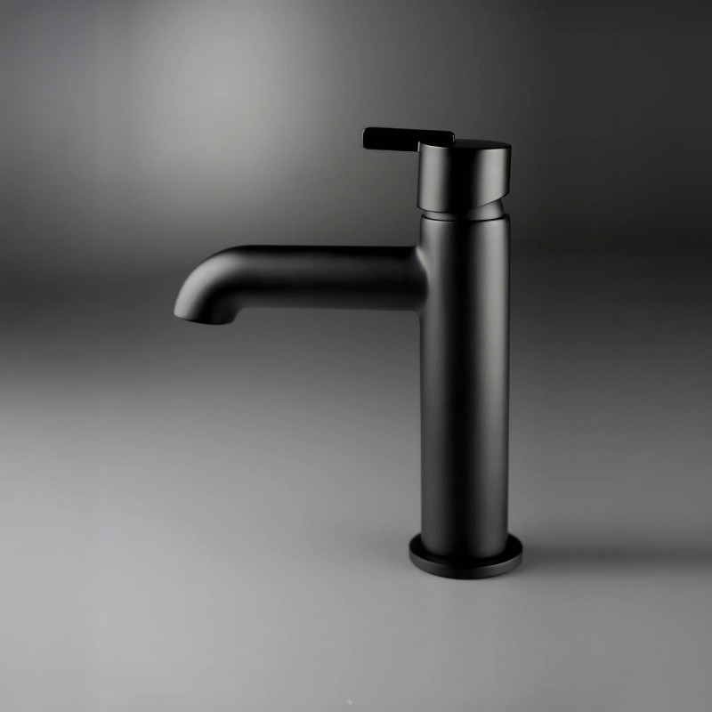 Robinet mitigeur thermostatique pour lavabo de salle de bain Silia, Nero