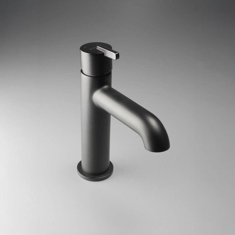 Robinet mitigeur thermostatique pour lavabo de salle de bain Silia, Nero