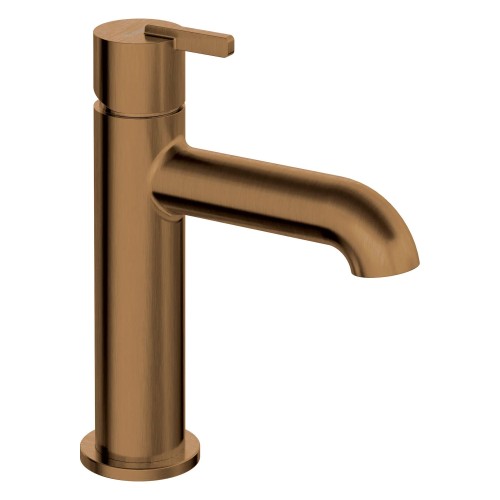 Robinet mitigeur thermostatique pour lavabo de salle de bain Silia, Bronze brossé