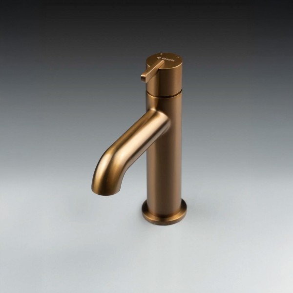 Robinet mitigeur thermostatique pour lavabo de salle de bain Silia, Bronze brossé